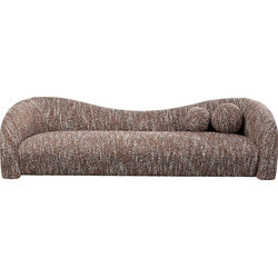 Sofa 3-Seater Livia Melange Brown 261cm
