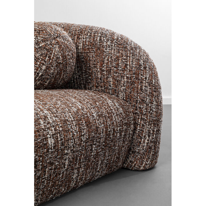 Sofa 3-Seater Livia Melange Brown 261cm