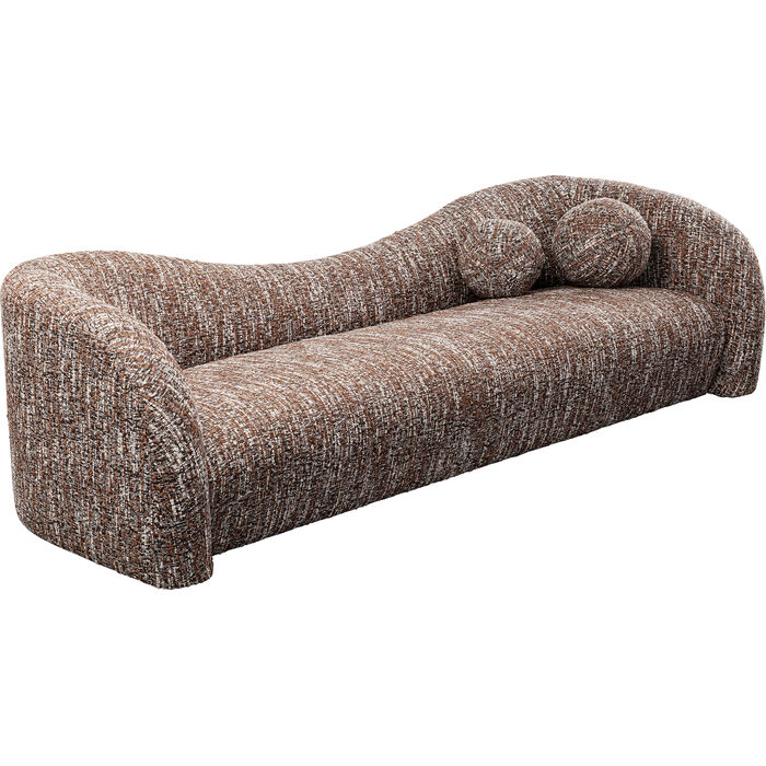 Sofa 3-Seater Livia Melange Brown 261cm