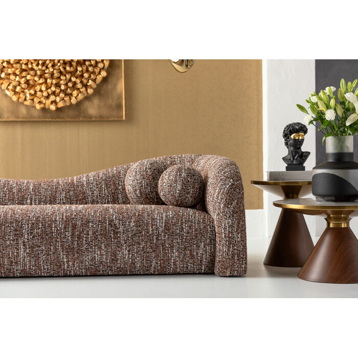 Sofa 3-Seater Livia Melange Brown 261cm