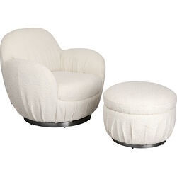 Swivel Armchair Nube Boucle