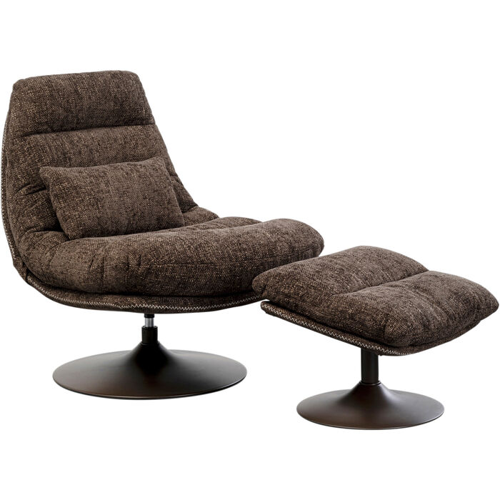 Swivel Armchair + Stool Montreal