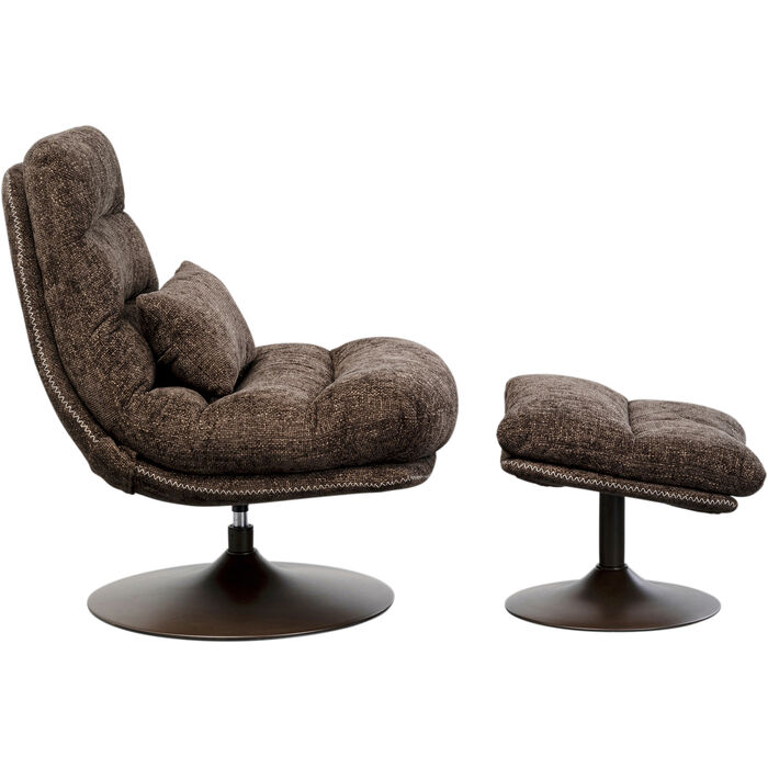 Swivel Armchair + Stool Montreal