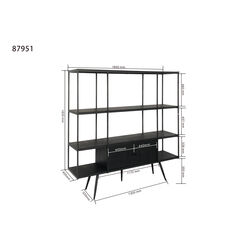 Shelf Cosy Sixties Black 180x183cm