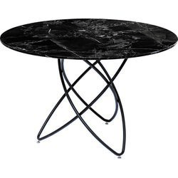 Table Molekular noir  Marble verre Ø120cm