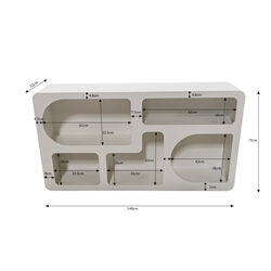 Regal Paco Weiß 140x75cm