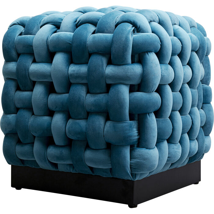 Hocker Weave Square Blau 47x47cm