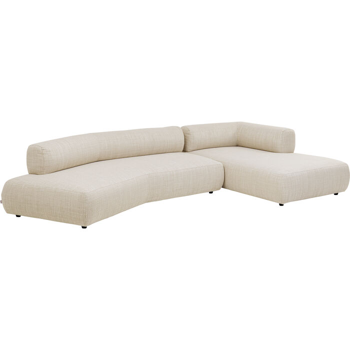 Corner Sofa Bow Right Cream