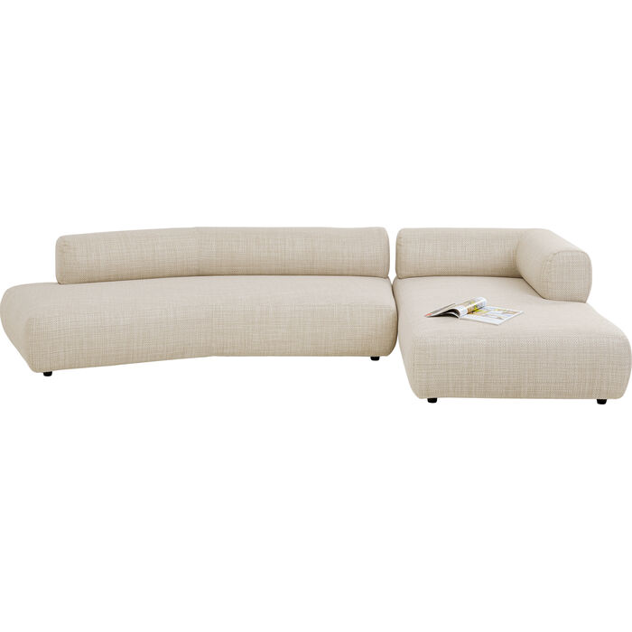 Corner Sofa Bow Right Cream