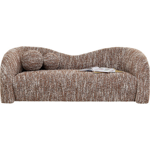 Sofa 2-Seater Livia Melange Brown 201cm
