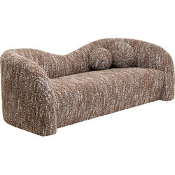 Sofa 2-Seater Livia Melange Brown 201cm