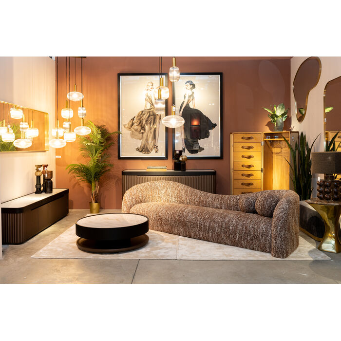 Sofa 2-Sitzer Livia Melange Braun 201cm