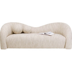 Sofa 2-Seater Livia Melange Cream 201cm