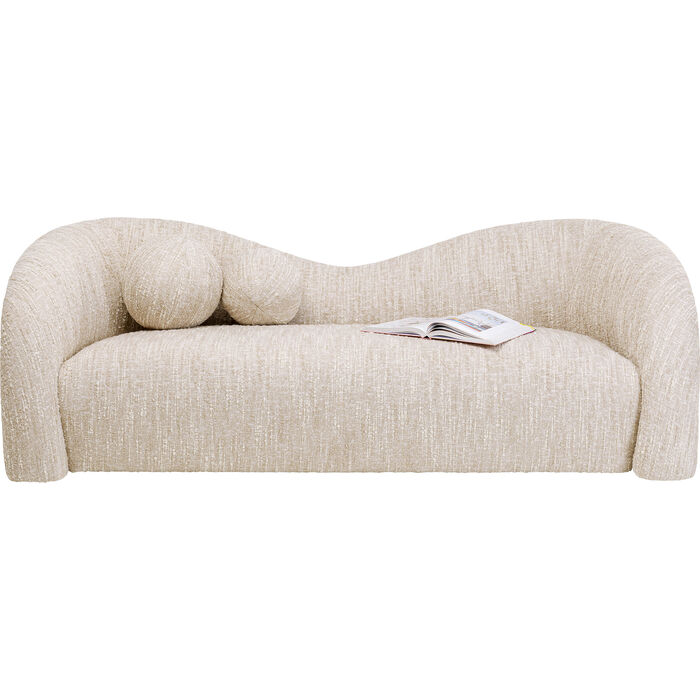 Sofa 2-Seater Livia Melange Cream 201cm