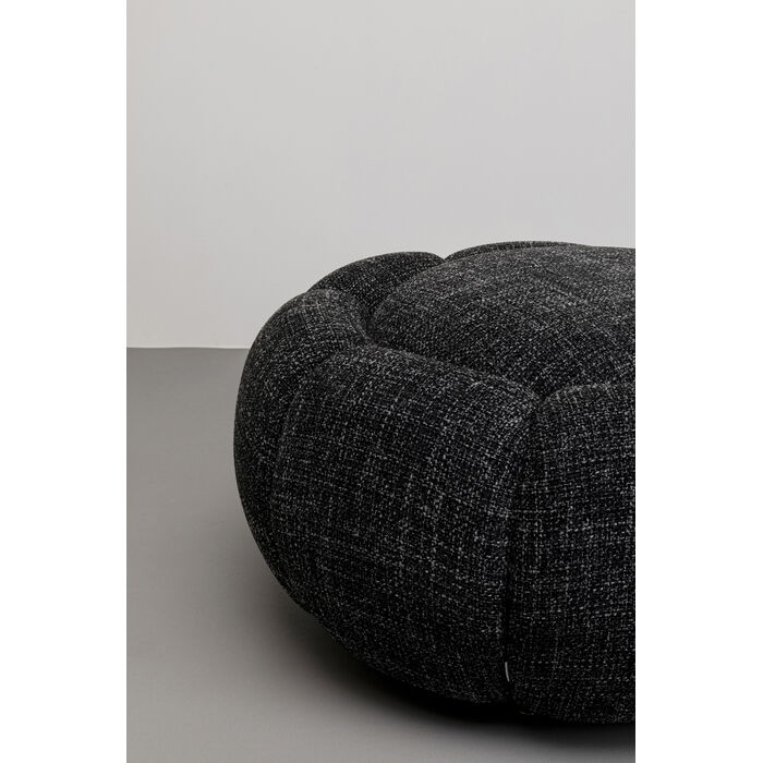 Hocker Peppo Bloom Melange Schwarz Ø72cm