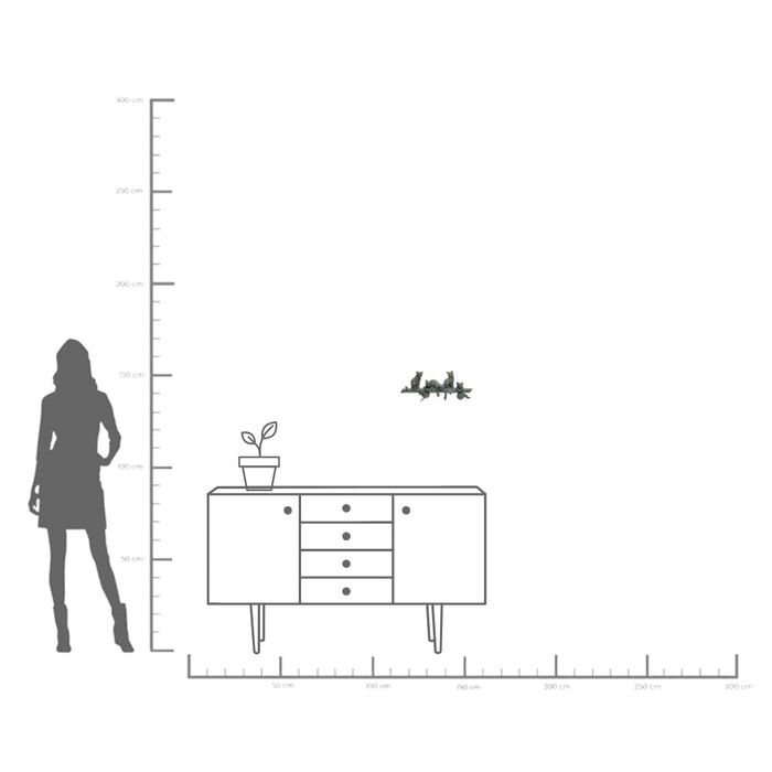 Wandgarderobe Cats Life 42cm