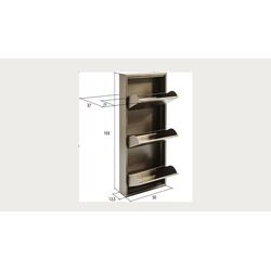 Schuhkipper Caruso 3-er silber/geflext