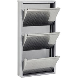 Schuhkipper Caruso 3-er silber/geflext